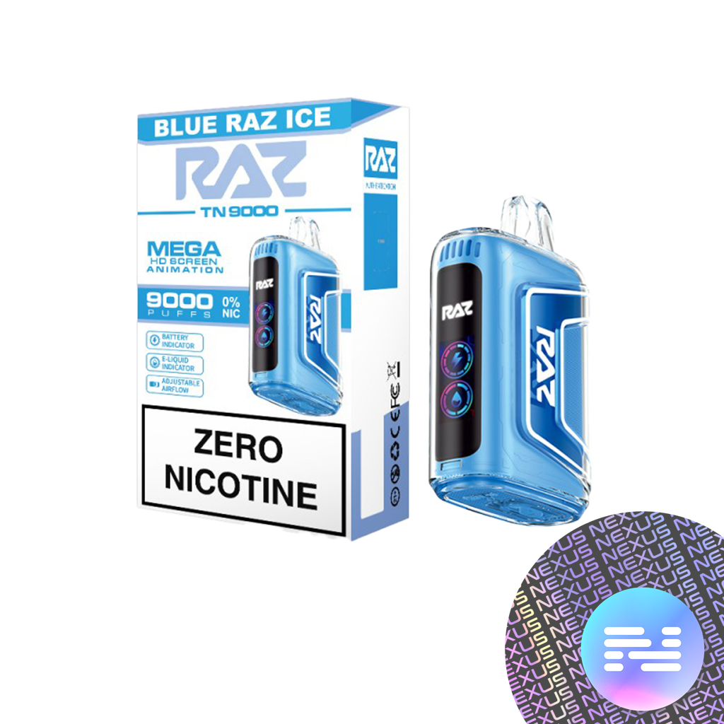 BLUE RAZ ICE TN9000 ZERO Nicotine Vape