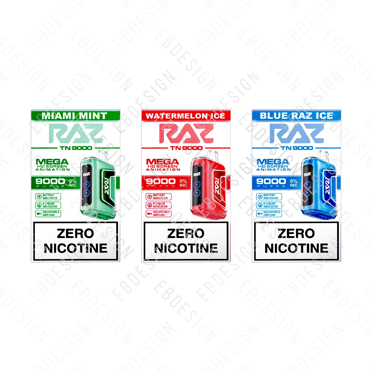 BLUE RAZ ICE TN9000 ZERO Nicotine Vape